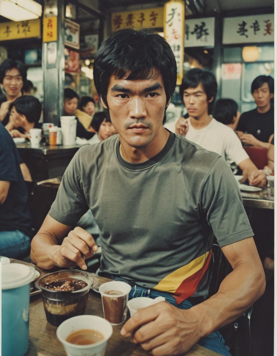 Previously unpublished photo of Bruce Lee, Hong Kong, 1973