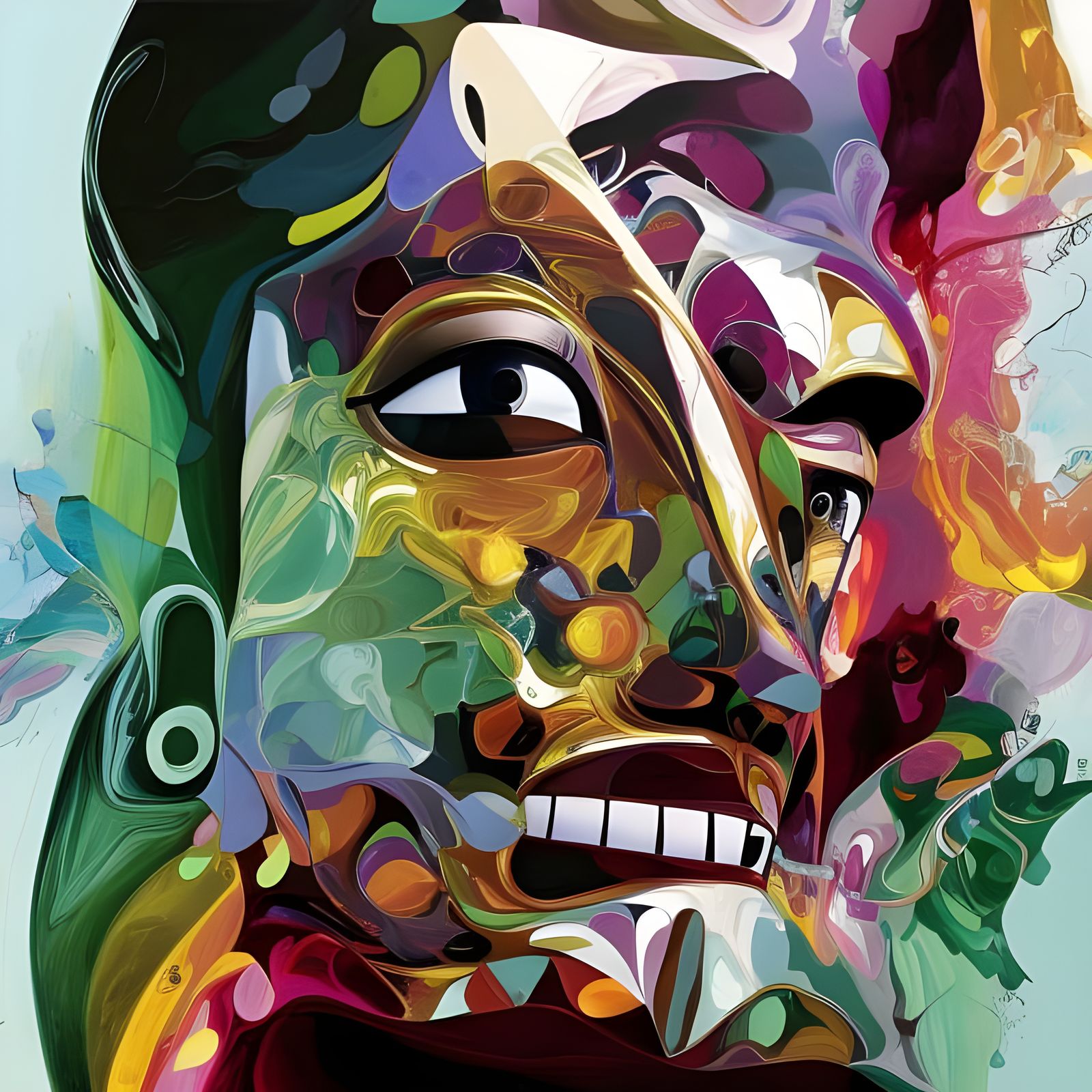 Ethereal Abstract Art with Magical Particles