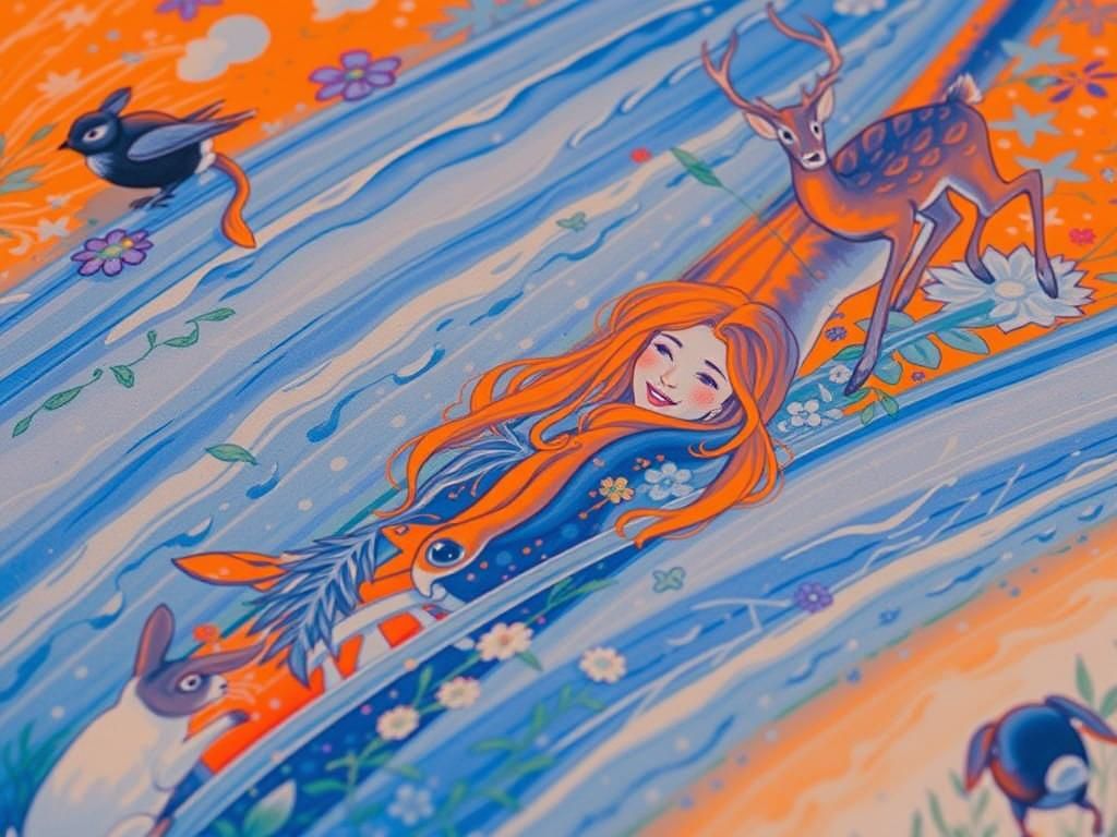 Radiant Woman in Emerald Forest