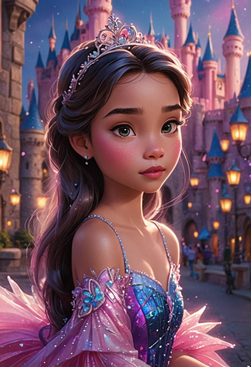 Disney Princess in Fantasy City Concept Art