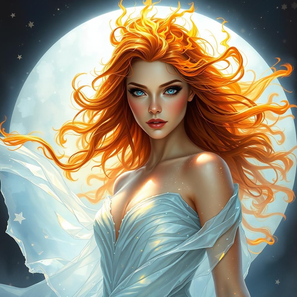 Ethereal Woman: Fire and Ice in Fantasy Art