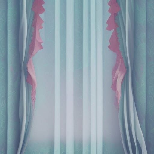 Strawberry Lace Curtain in Anime Key Visual Style