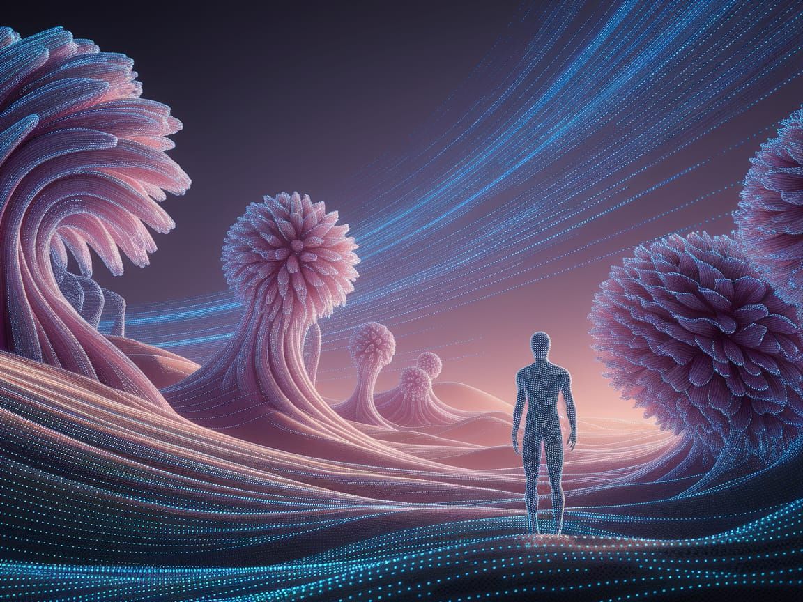 Digital Landscape of Code Structures and Botanical Forms