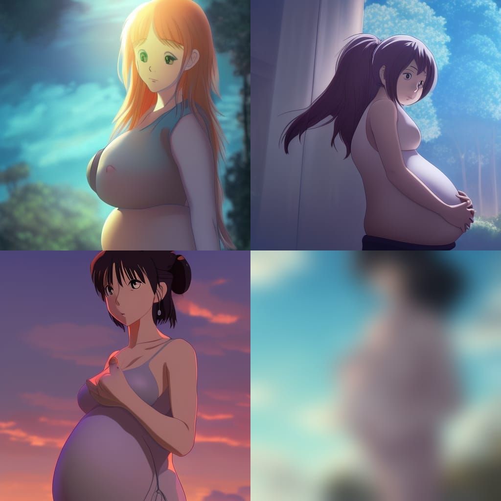 Anime Girl Pregnancy Art: Ghibli Style