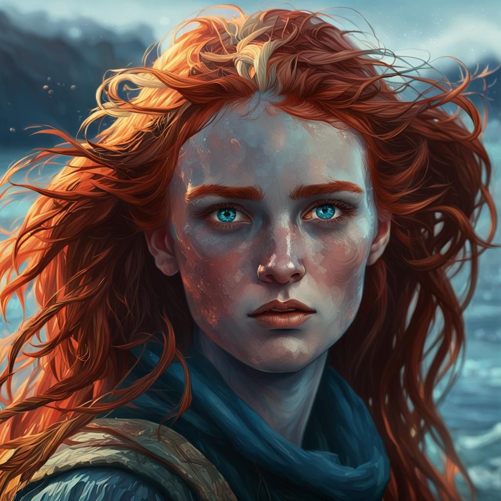 Northern Irish Woman Portrait in Digital Art Style