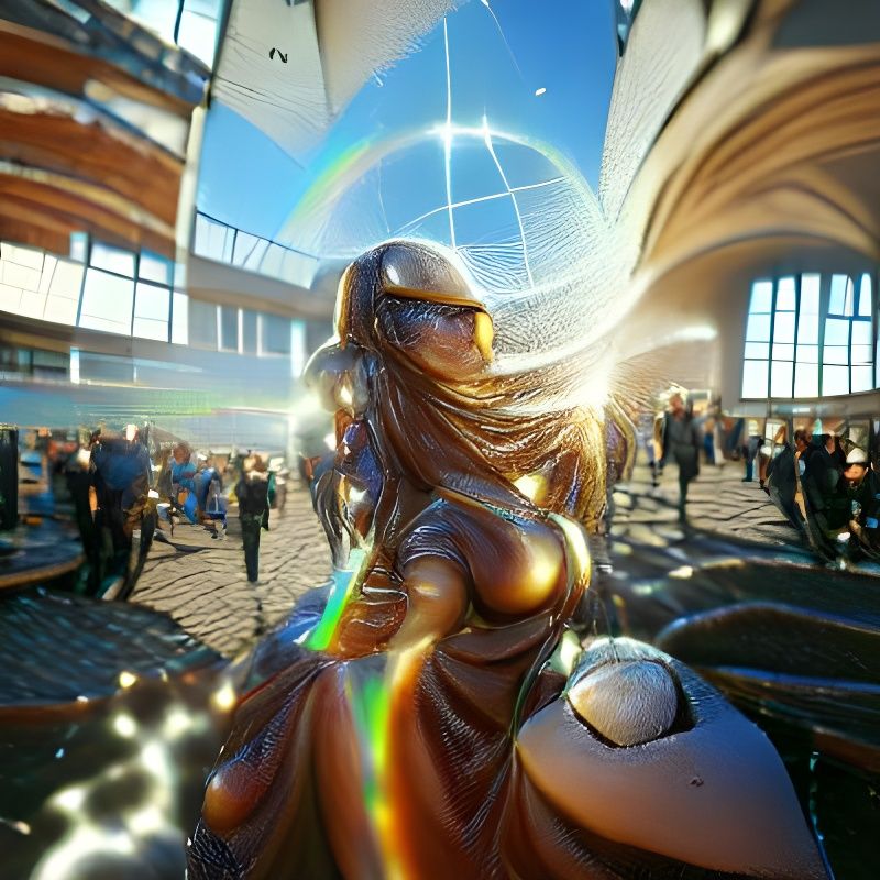 Abstract Infinity: Hyperdetailed Digital Art with Lens Flare