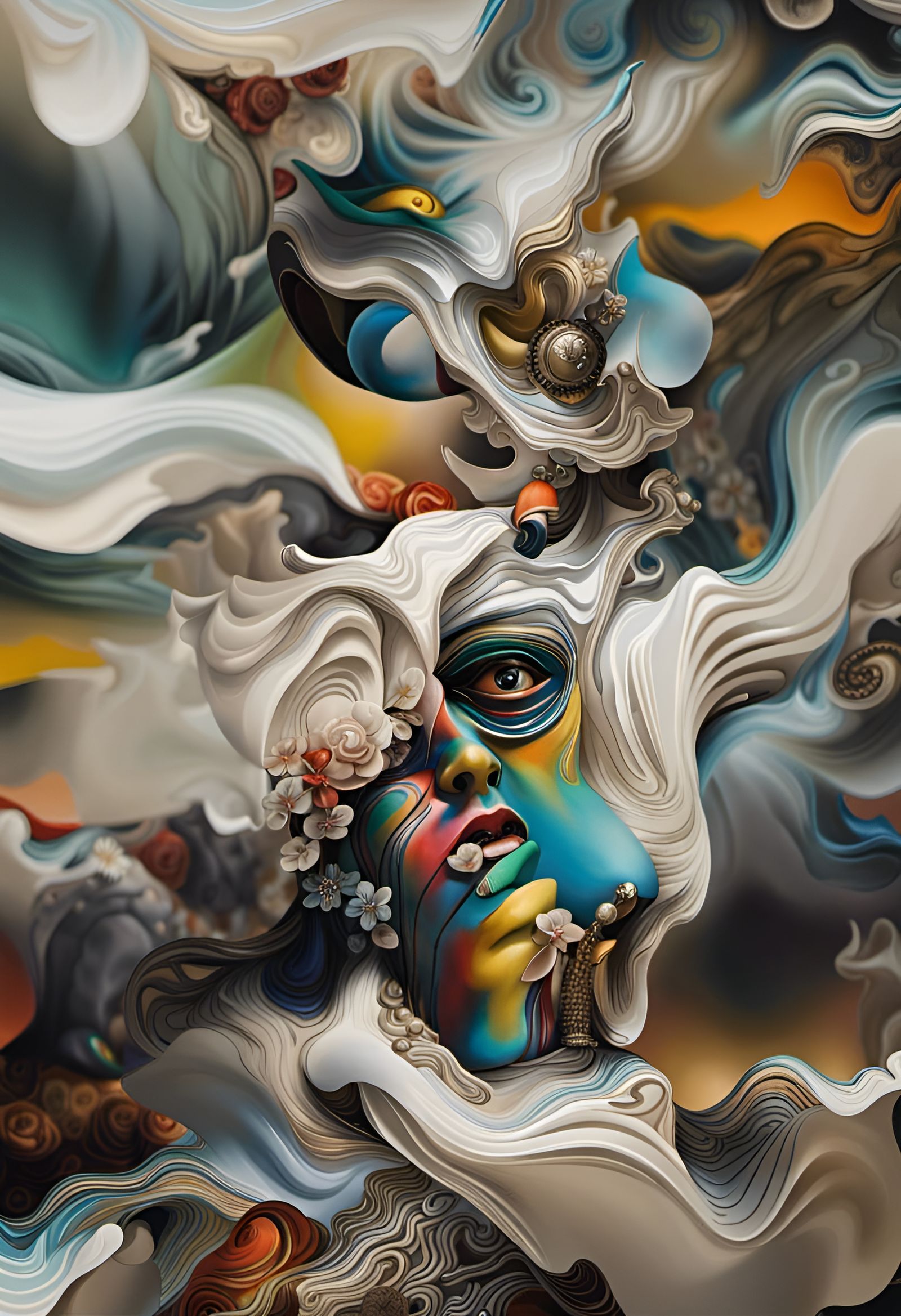 Bizarre Opera Singers in Magic Realism Style