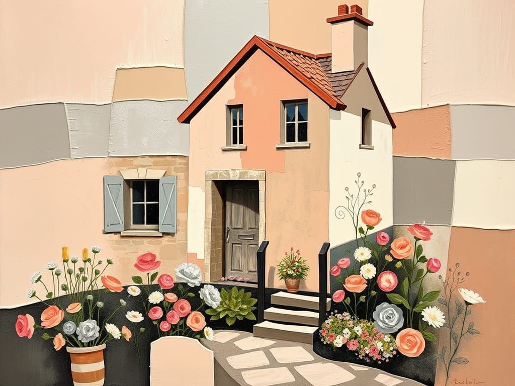 Mondrian-Inspired Fusion Abstractions in Pastel Hues