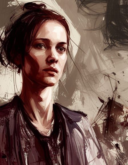 Hester Prynne Portrait in Victorian Speedpaint Style