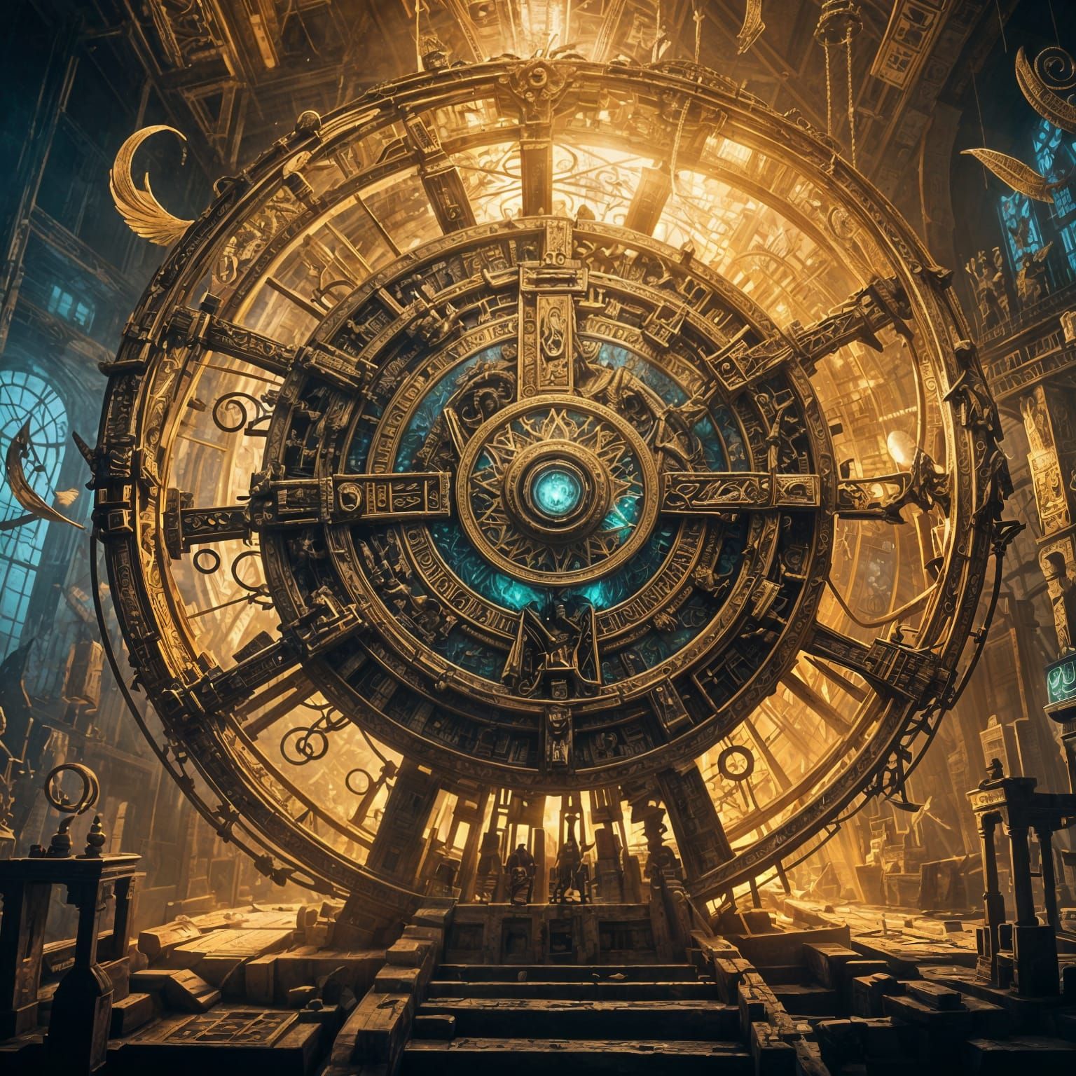 Epic Eldritch Horror Scene in Ancient Egyptian Style