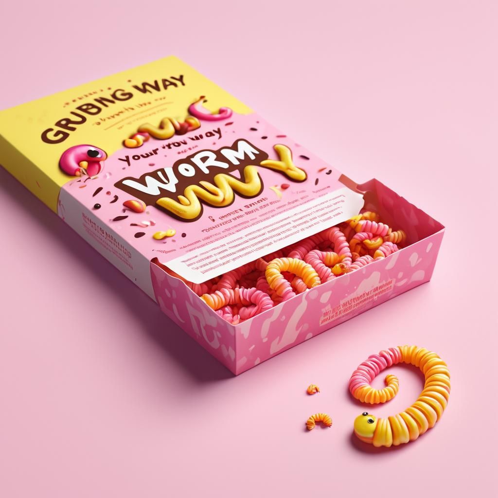 Enticing Grubworms Packaging: A Cinematic Food Still Life