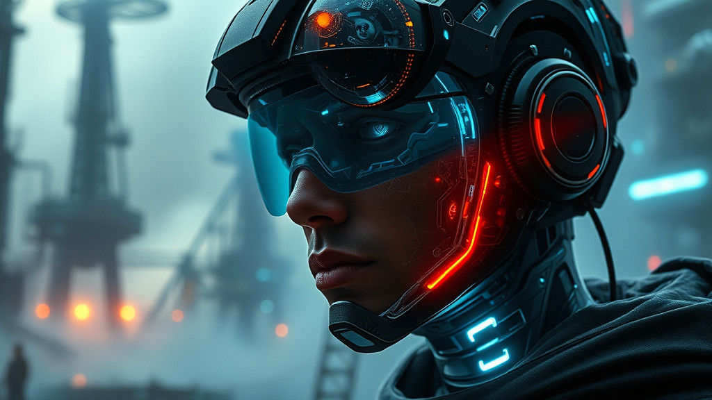 Magnetic Vision in Sci-Fi Landscape, HDR