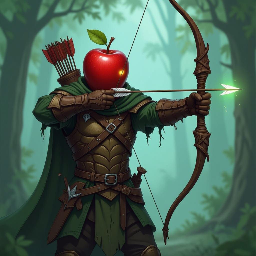Tragic Forest Knight with Apple Head
