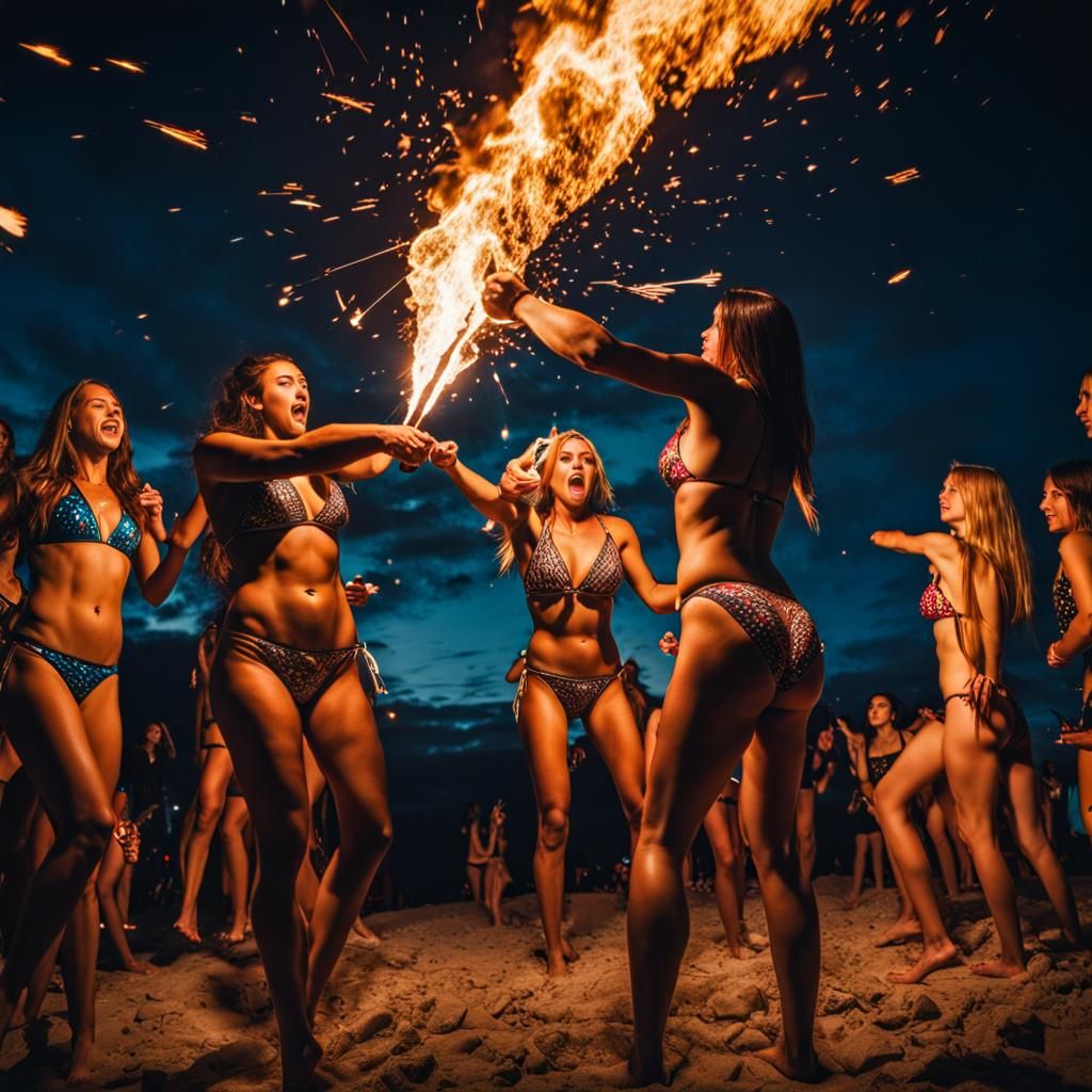 Salamanca 2050: Bikini Battle Amidst Meteor Shower