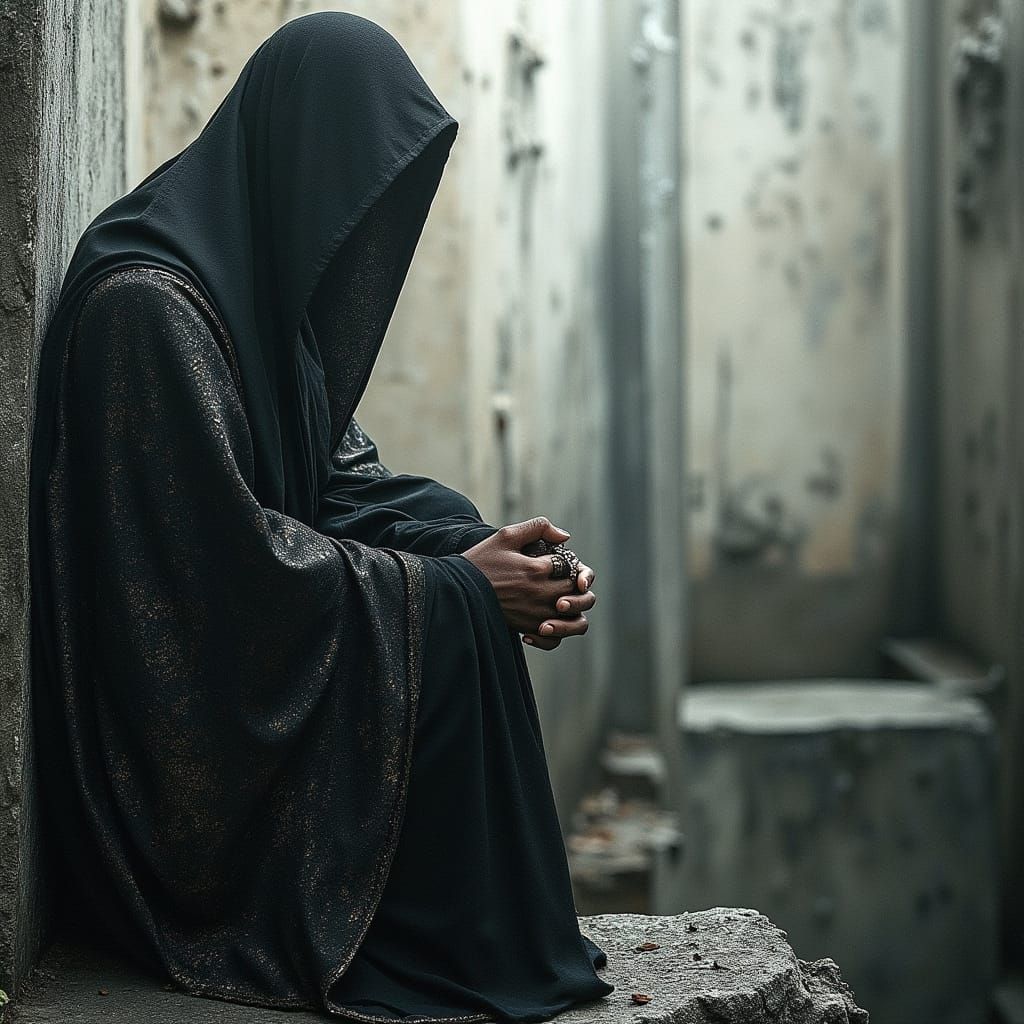 Mysterious Indonesian Urban Legend in Dark Portrait Style