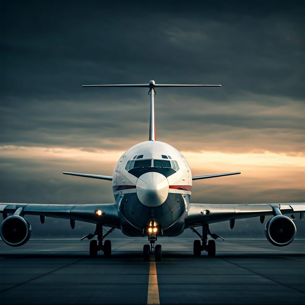 Boeing 707 Hyperrealistic Atmospheric Digital Art