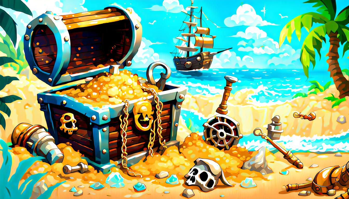 Sci-Fi Chibi Pirate Finds Sunken Treasure