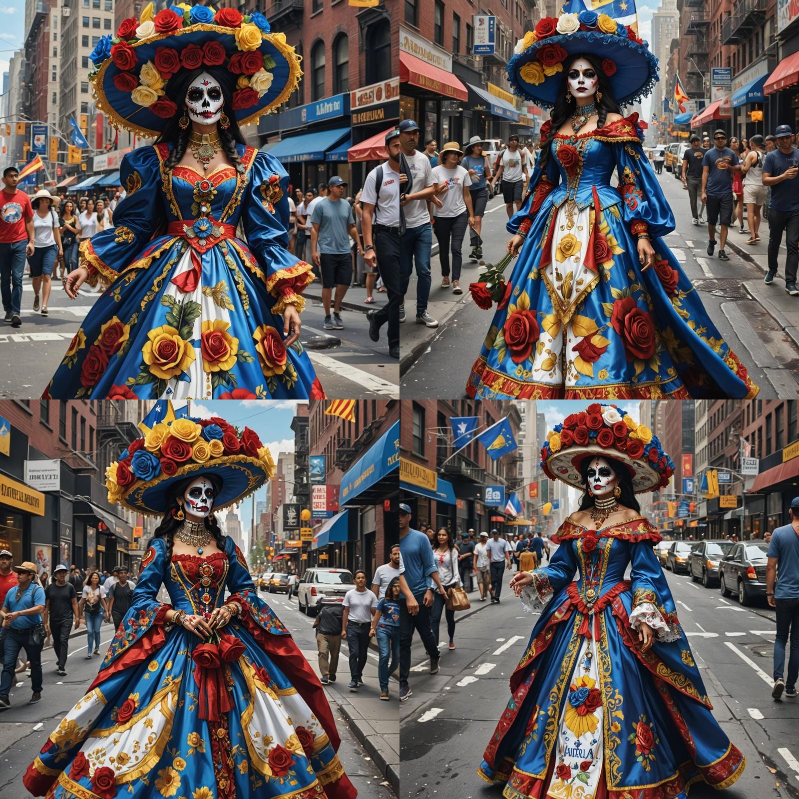 Hispanic Woman in Victorian Gown, Fantasy Realism