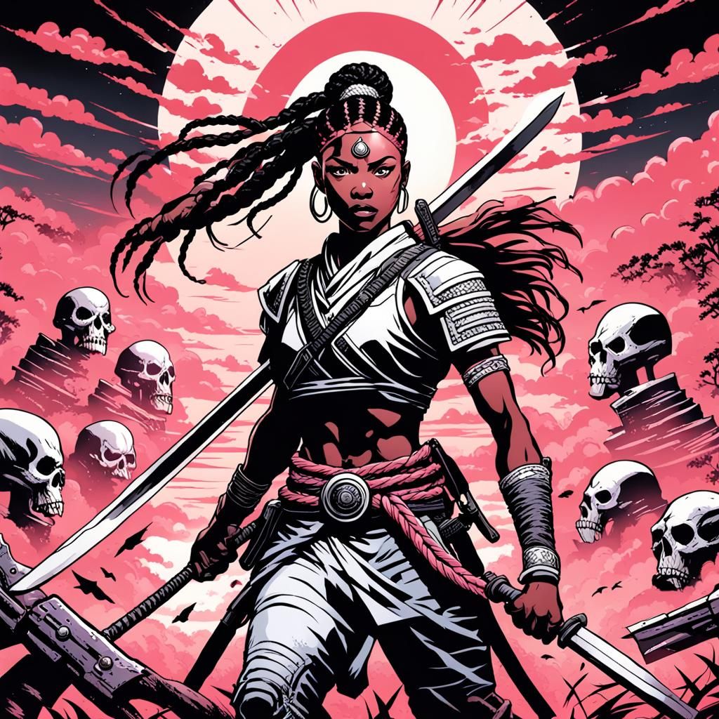 Six-Armed Warrior at Dawn: Comic Book Art