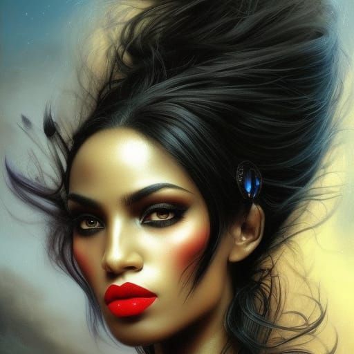 Glamorous Noble Woman Portrait in High Resolution