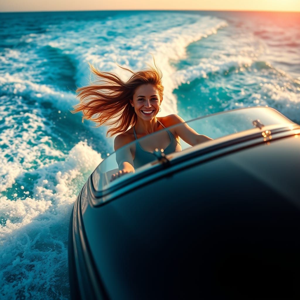 Speedboat Thrill in Turquoise Waters