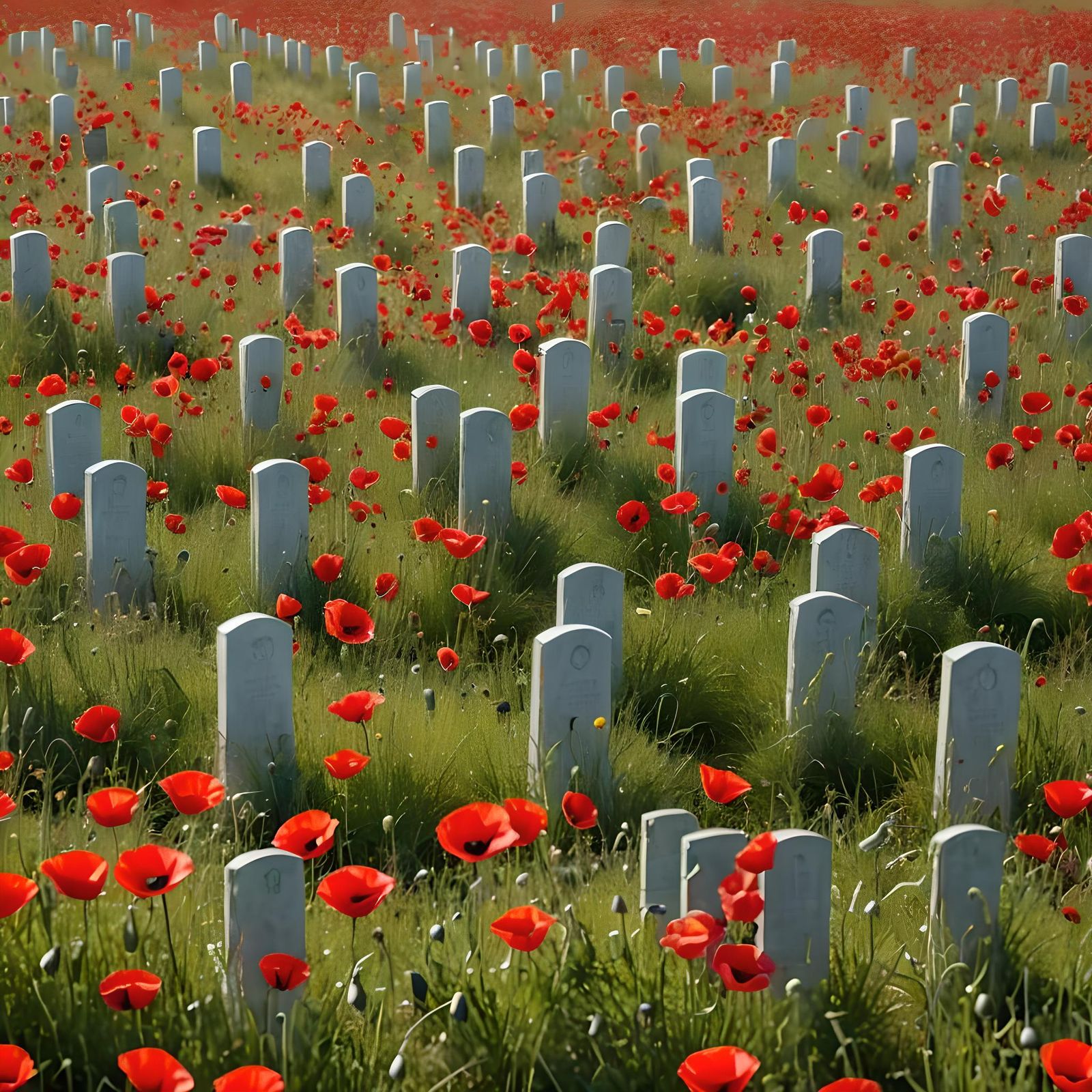 Ghosts of Australian Soldiers in Poppy Field