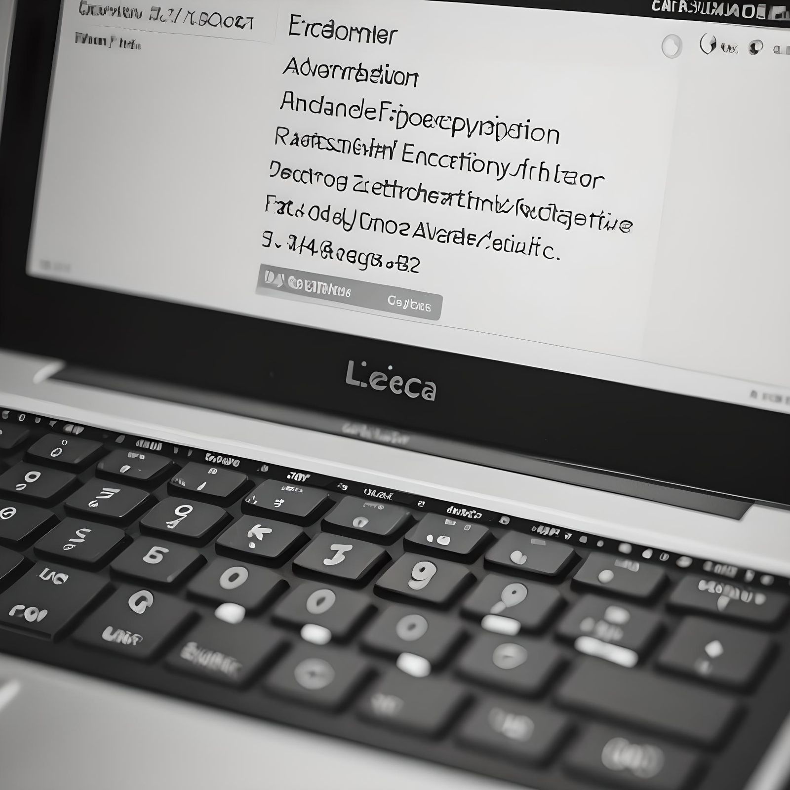 Advanced Encryption Software on Laptop, Leica M Style