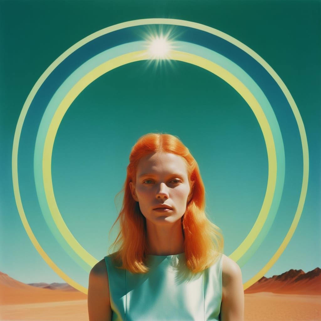 Opalescent Rock Star Halo, Abstract Oil Painting