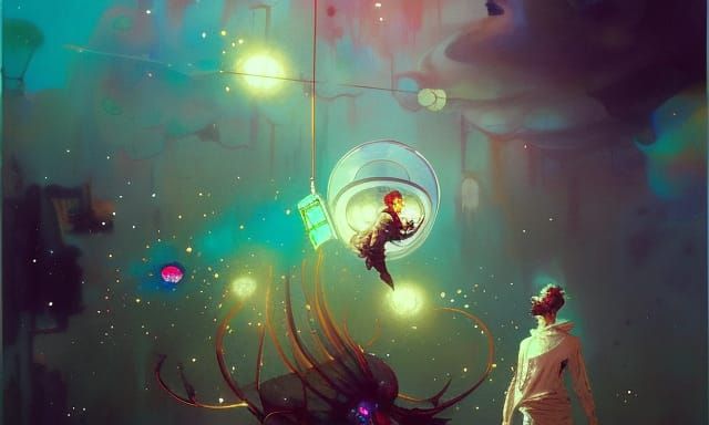 Ascension into Space: A Hyperdetailed Art Piece