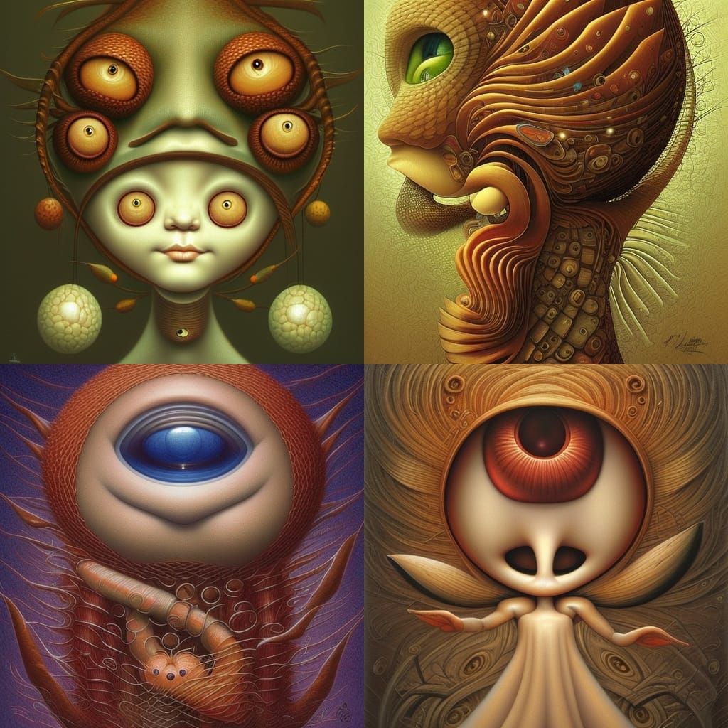 Surreal Portrait in Visionary Illustration Style