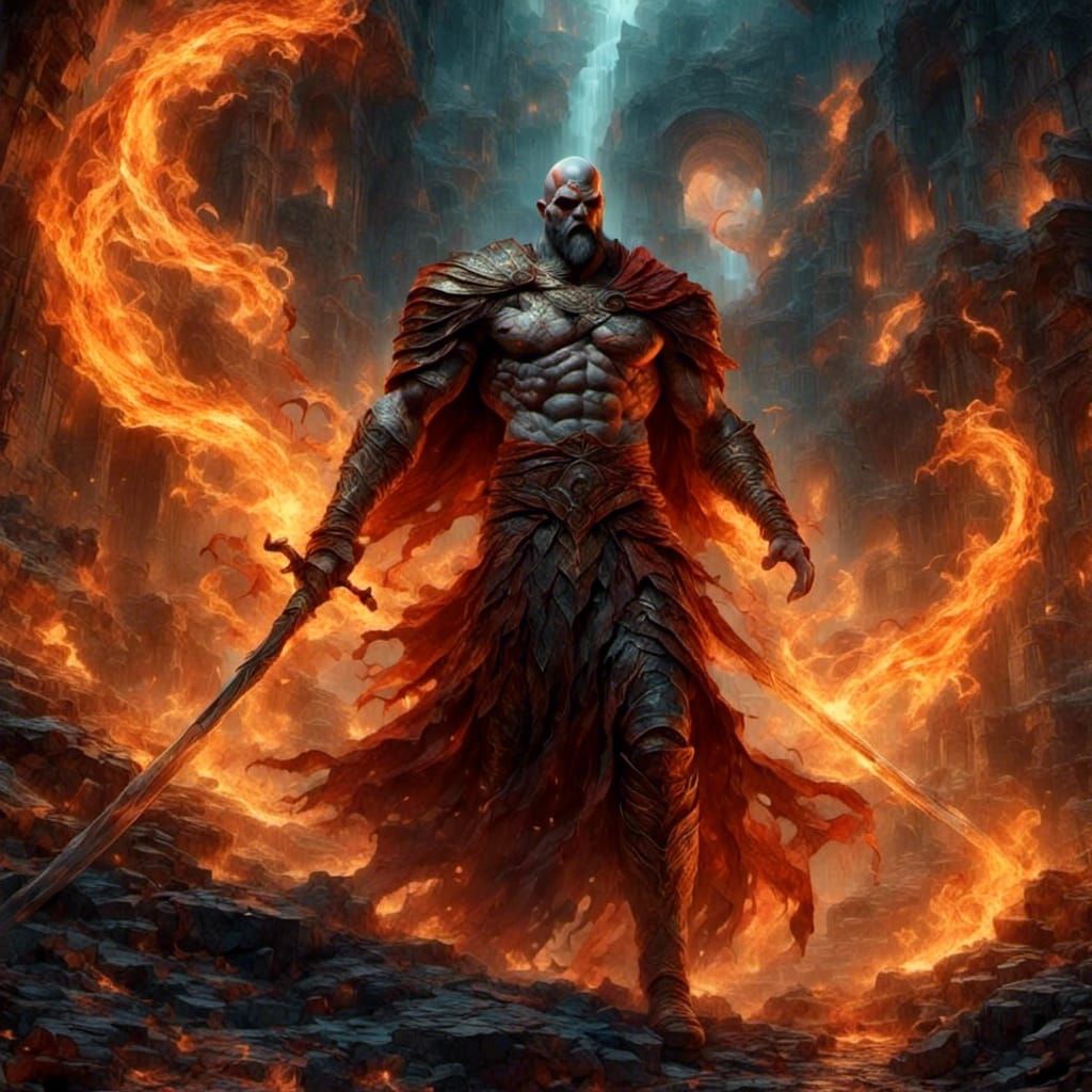 Kratos: Blades of Chaos in Dark Fantasy Underworld