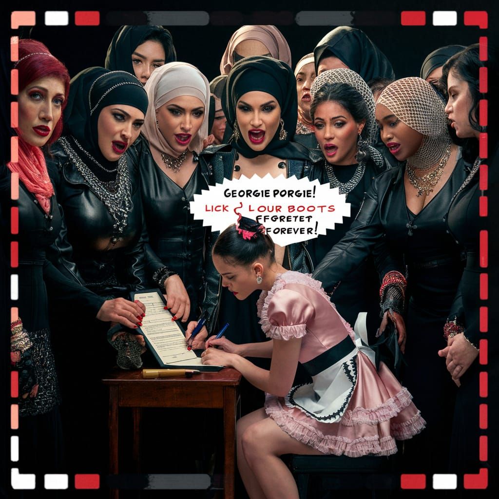 Provocative Cinematic Scene with Fashionable Women