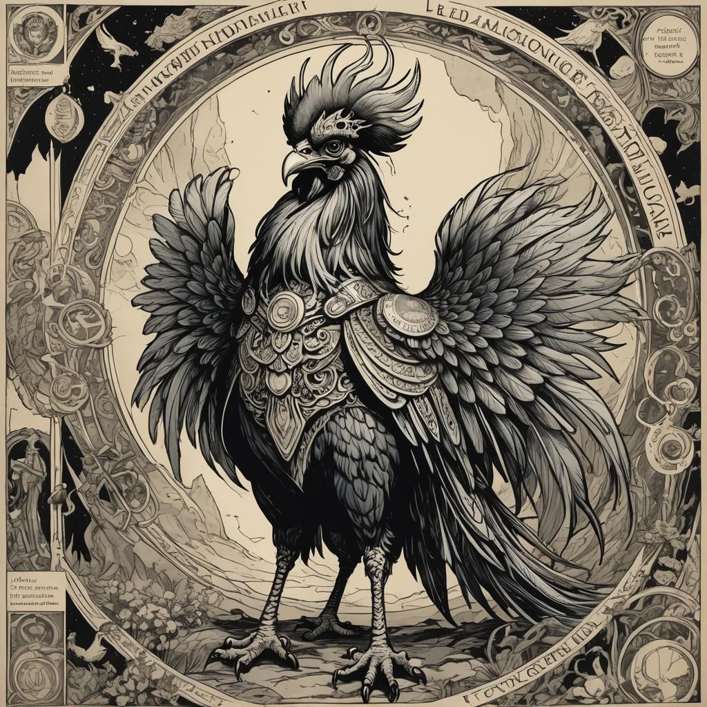 Bizarre Comic Book Collage of Mythological and Sci-Fi Elemen...