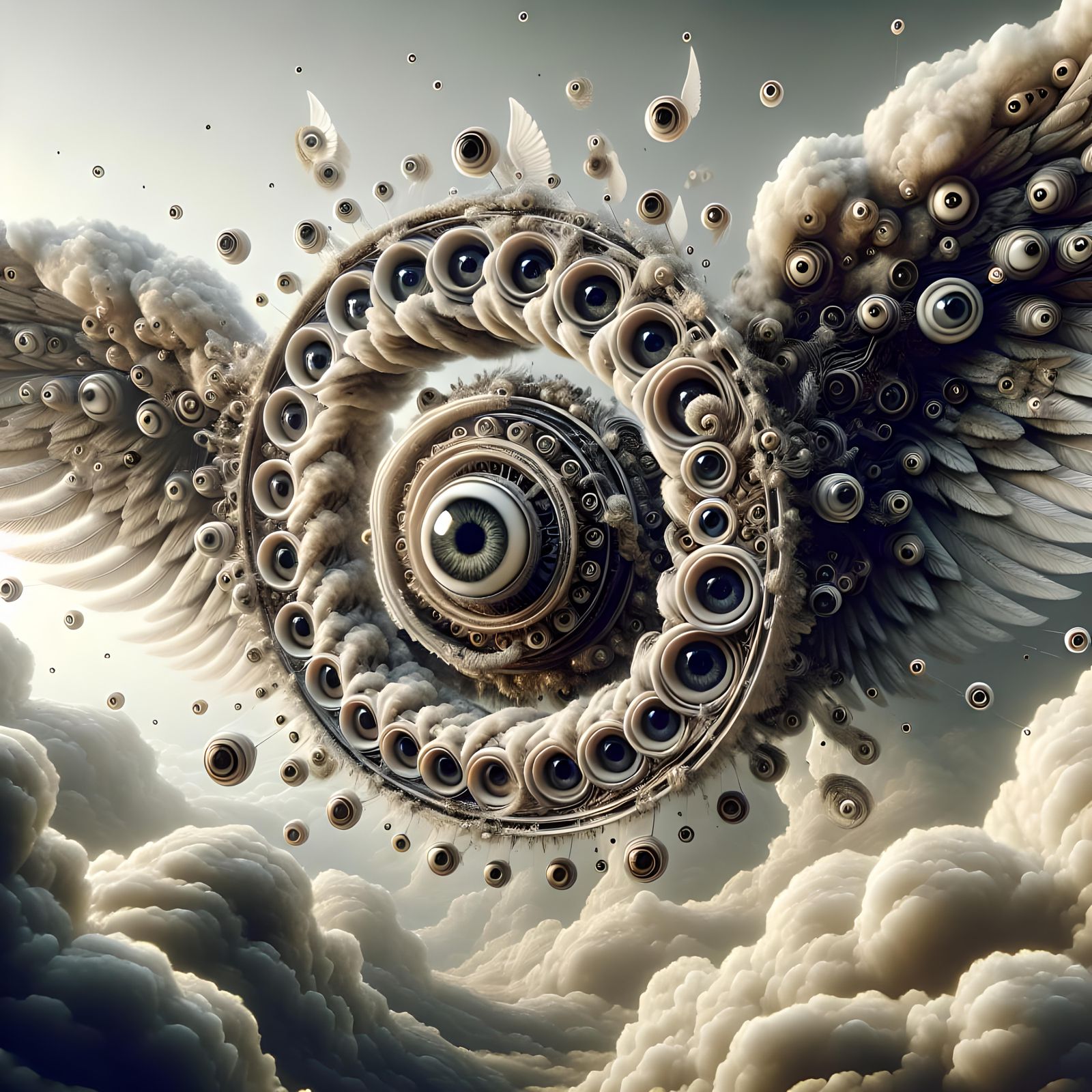 Biblically Accurate Angel in the Clouds