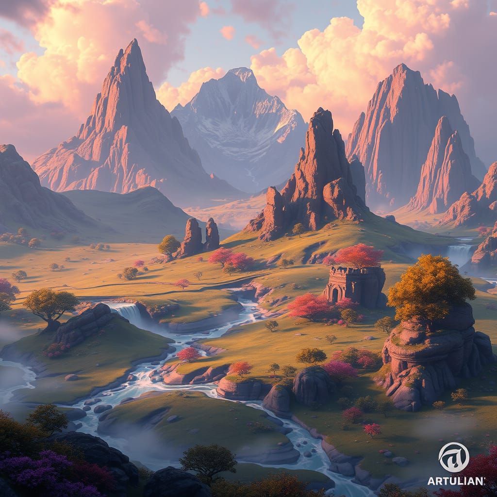 Vibrant Fantasy Realm Reveals Hidden Paradise