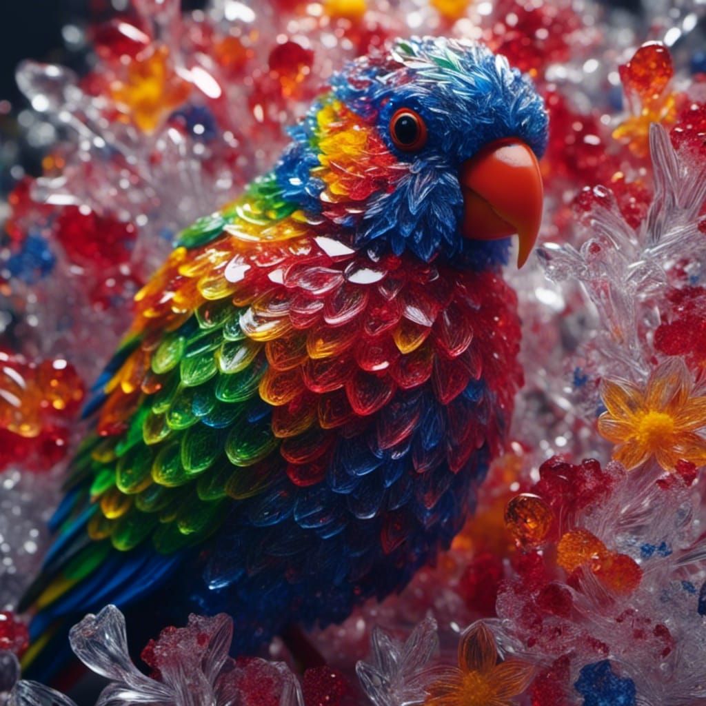 Striking Rainbow Lorikeet Portrait in High Definition