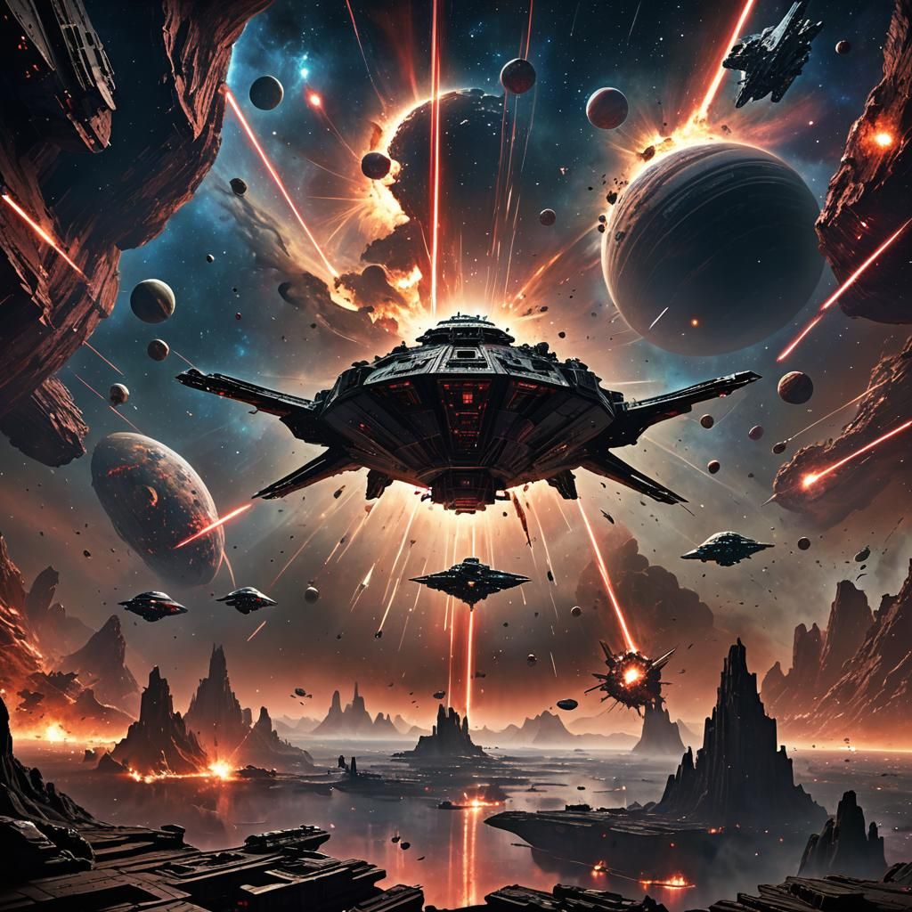 Spaceship Escapes Collapsing Galactic Empire