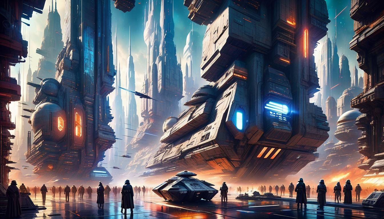 Futuristic Star Wars Inspired City Concept Art