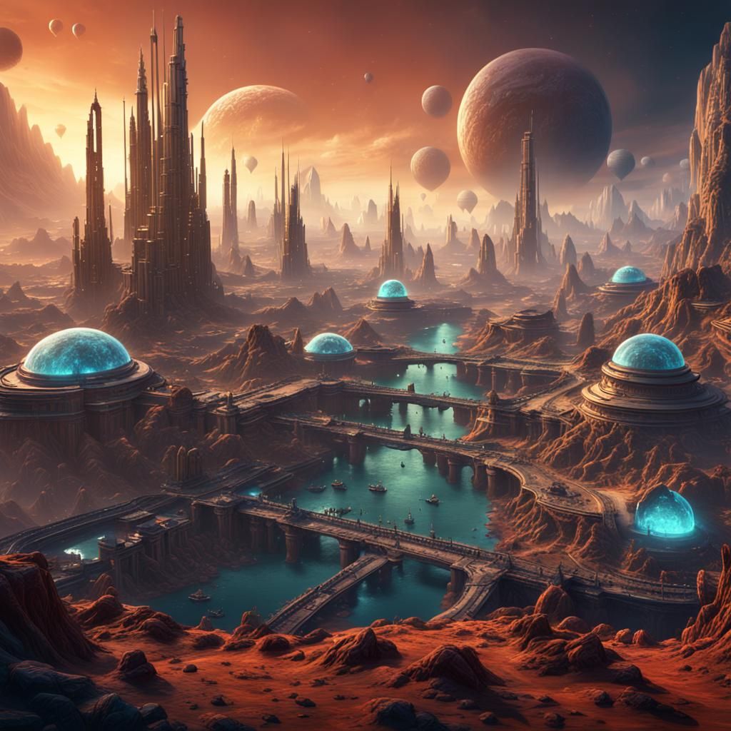 Alien City: Detailed Matte Painting in Unreal Engine