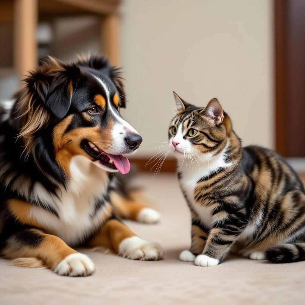 Dog and Cat Enemies in AI Art