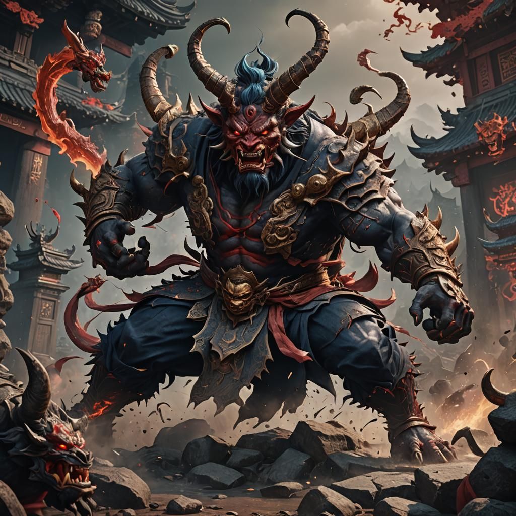 Oni vs Demon: Fantasy Concept Art