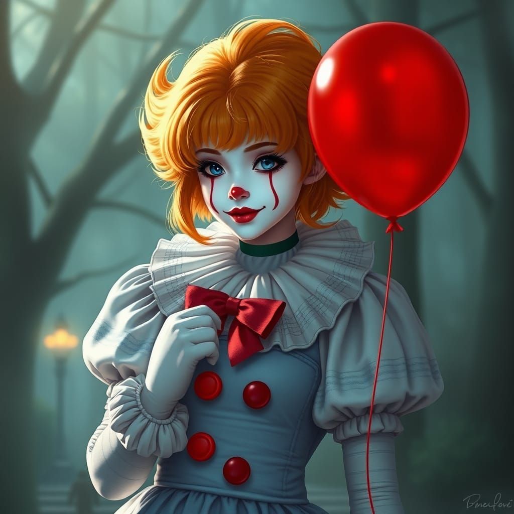 Sailor Moon as Pennywise in Anime Style