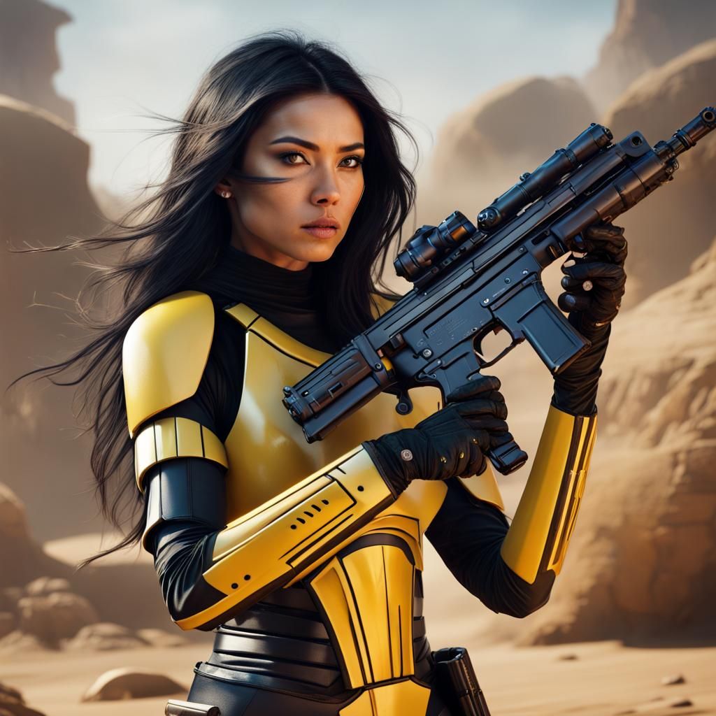 Woman in Sci-Fi Armor Digital Painting