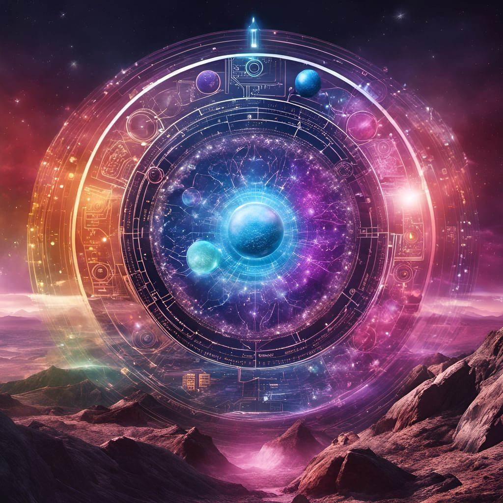 Futuristic Crystal Landscape Displaying Esoteric Knowledge