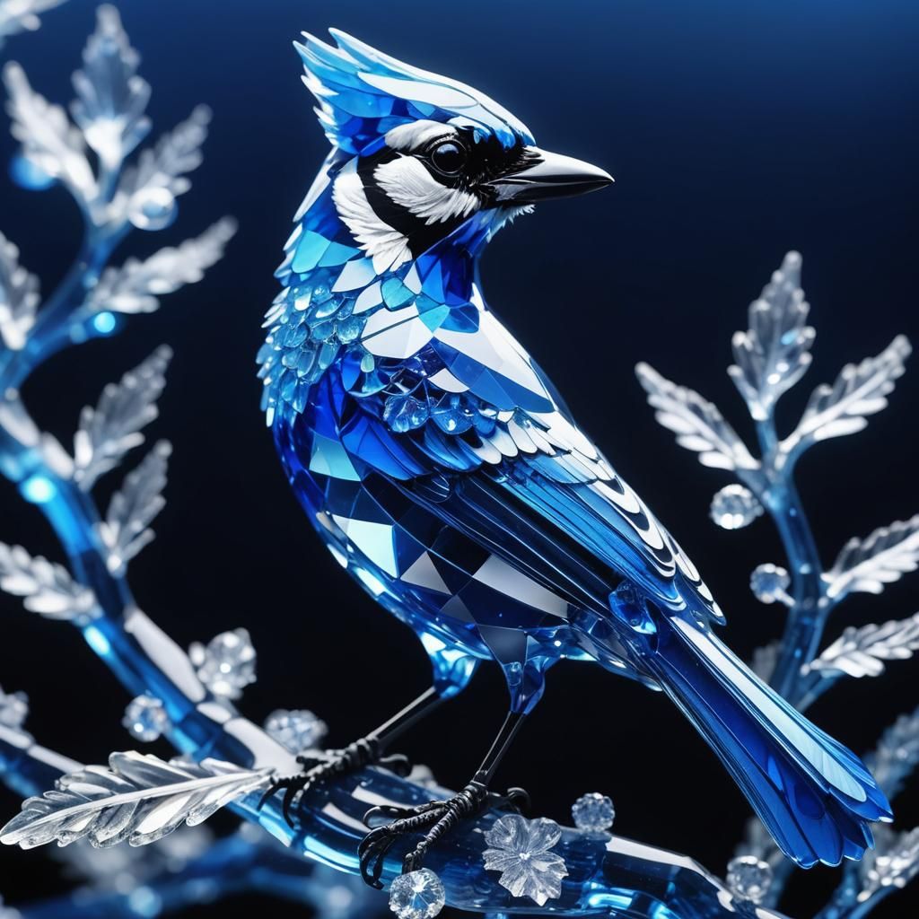 Sapphire Blue Jay Gemstone Masterpiece