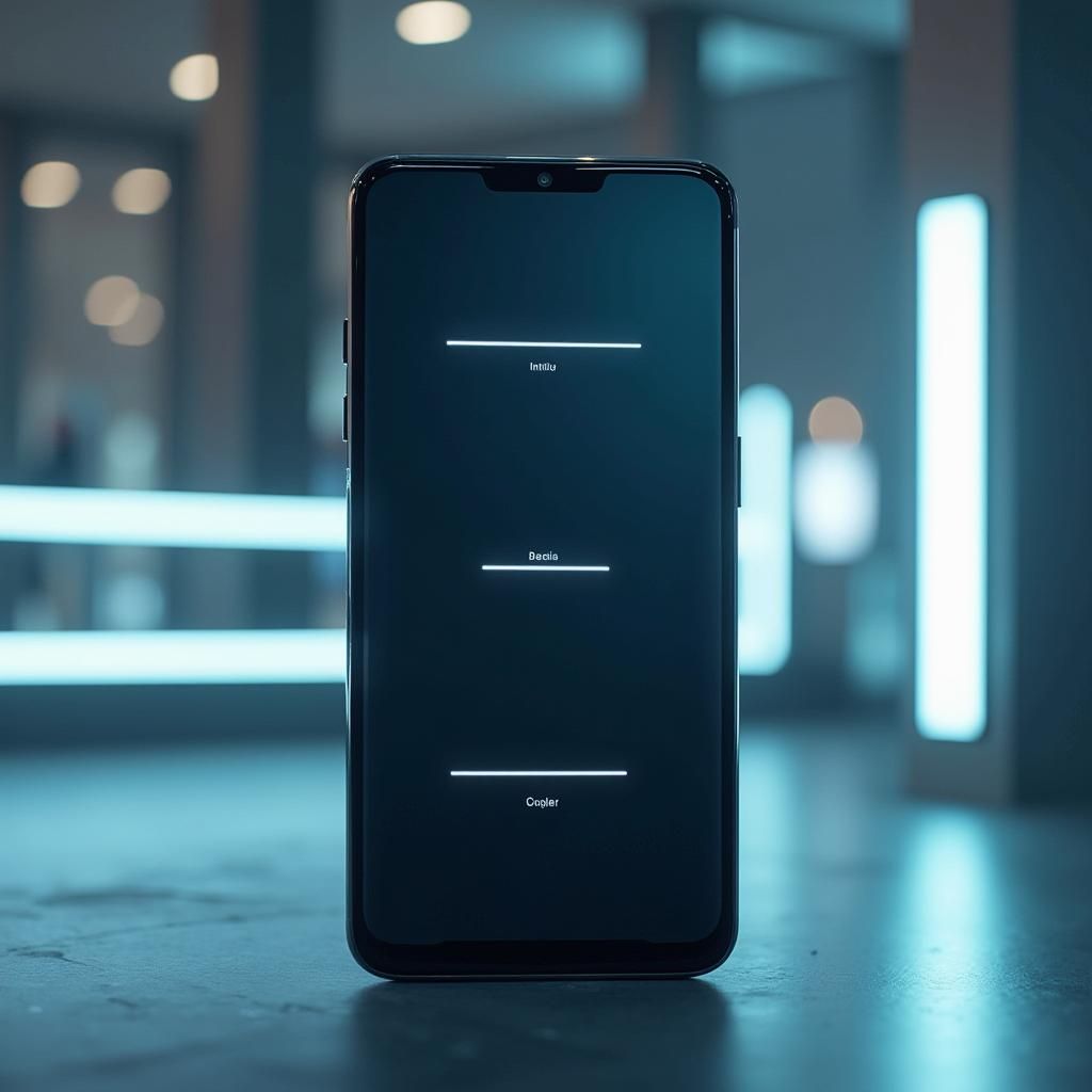 Sleek Smartphone Screen with Input Fields in Modern Style