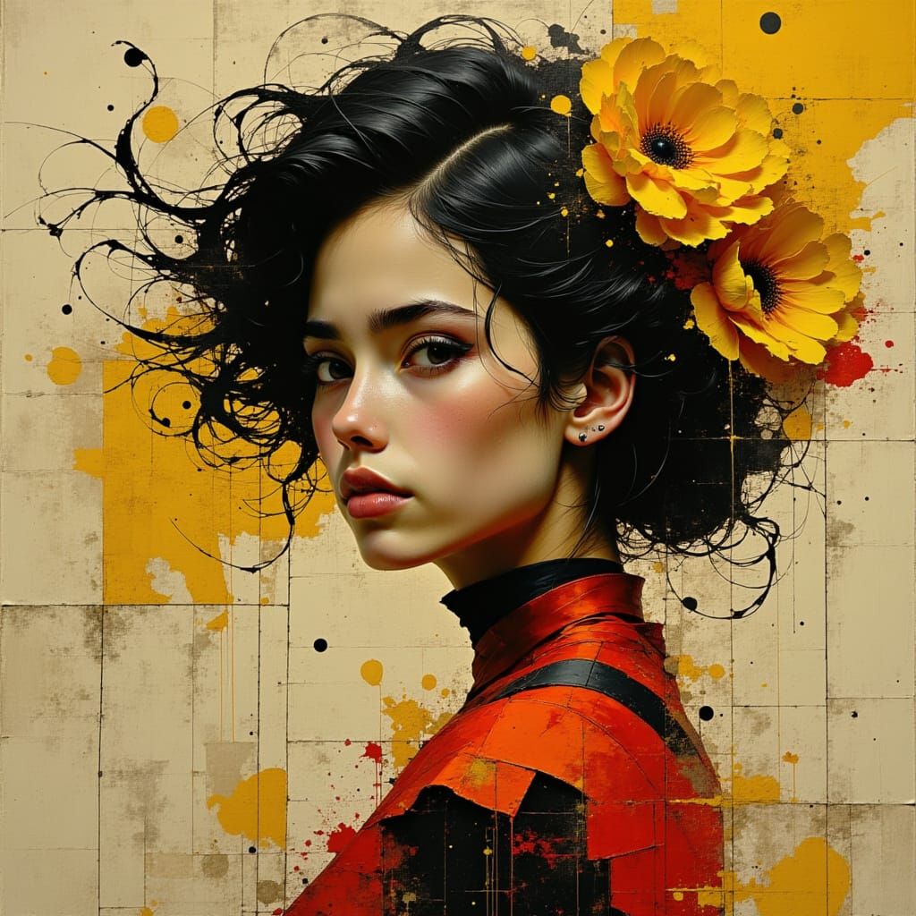 Palestinian Woman in Abstract Creative Portrait