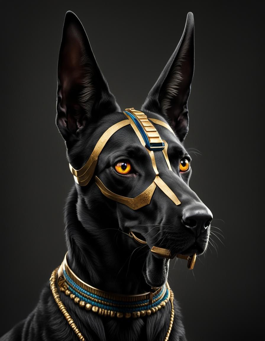 Scary Egyptian Anubis Dog in High Resolution