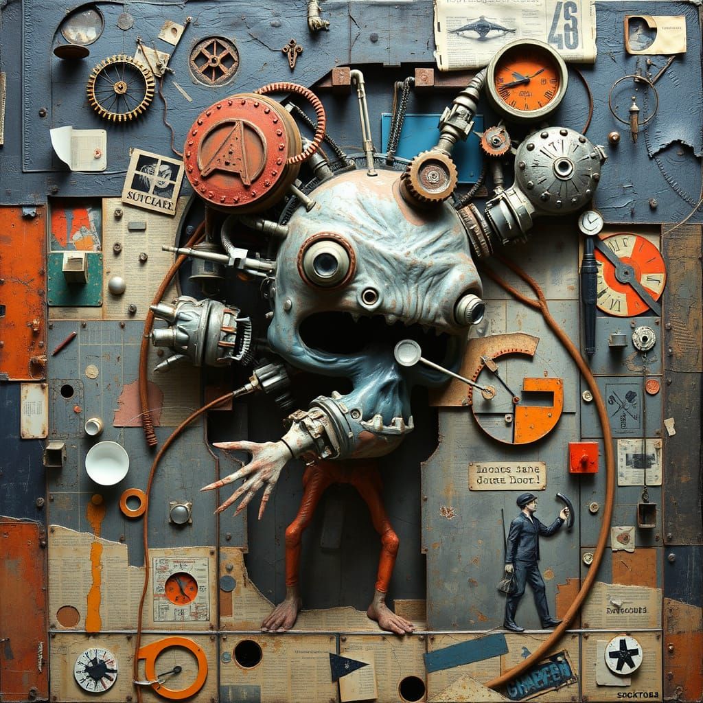 Dieselpunk Nightmare in Industrial Blues