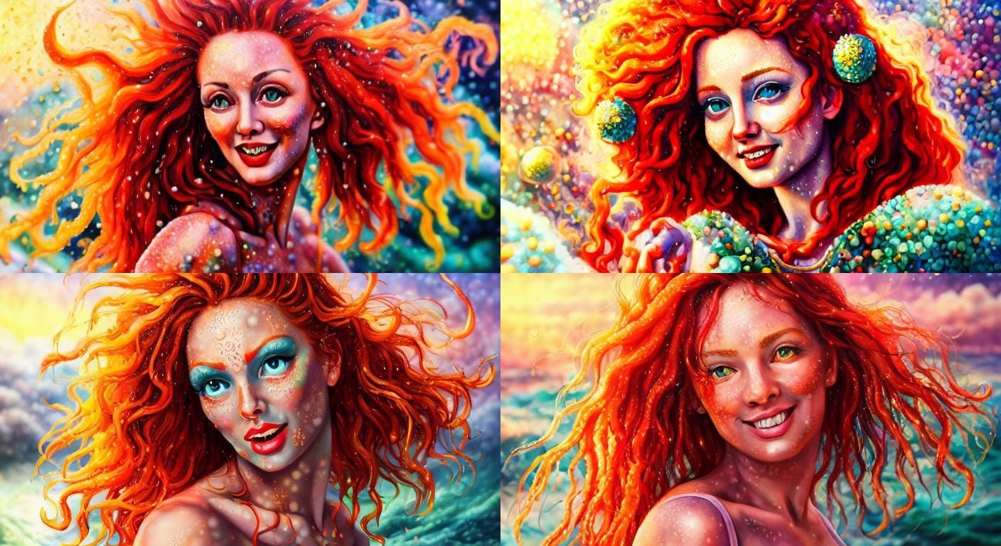 Venus Inspired Redhead in Renaissance Style